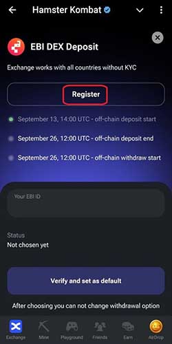 ثبت نام در صرافی EBI