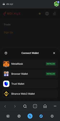 اتصال کیف پول به صرافی 