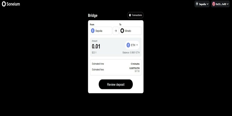 Review deposit