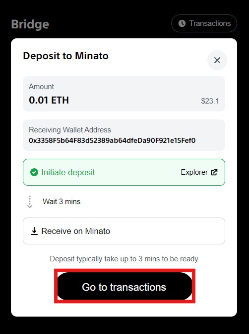 مرحله بعدی تایید تراکنش در ایردراپ سونیوم