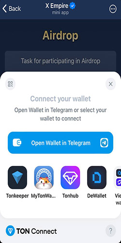 نحوه اتصال ایکس امپایر به کیف پول