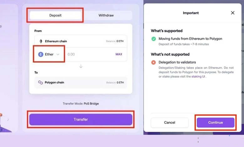 تایید ارسال توکن های اتریوم به بریج پالیگان