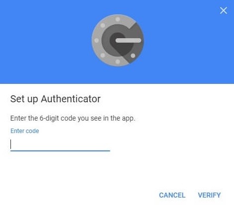 تایید کد در Google authenticator 